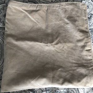 Pottery Barn Velvet EURO Pillow Cover Beige/Tan EUC